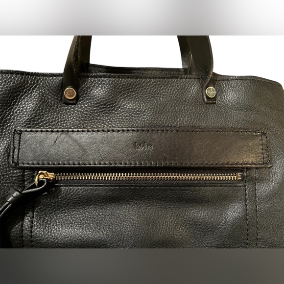 Kooba Black Leather Tote Crossbody Bag. - Picture 6 of 16